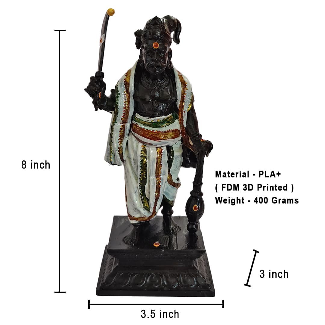 Karuppasamy Swamy Idol – Traditional Karuppar Statue ( 8 INCHES ) alternate view